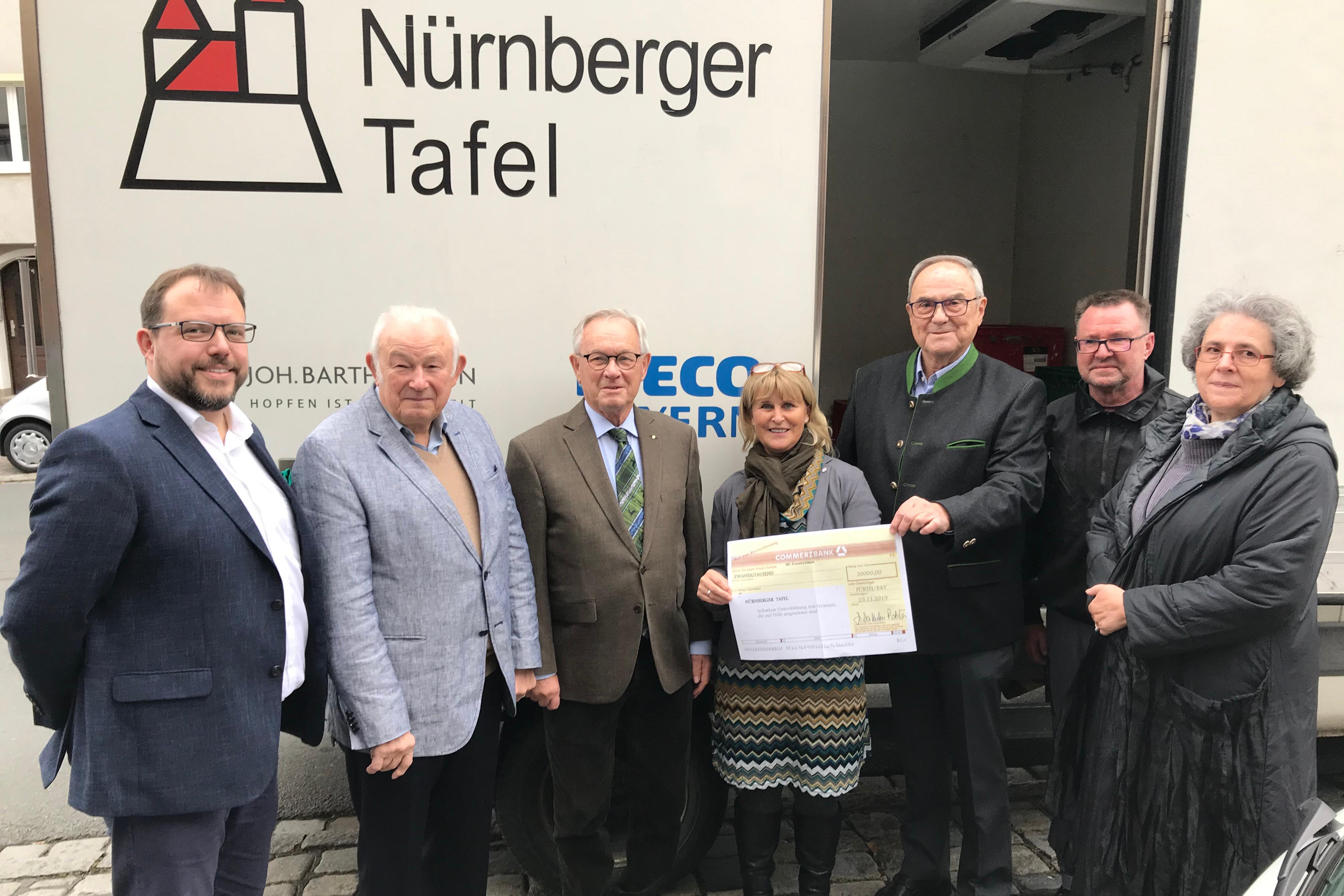 Spendenübergabe der Manfred-Roth-Stiftung an die Nürnberger Tafel